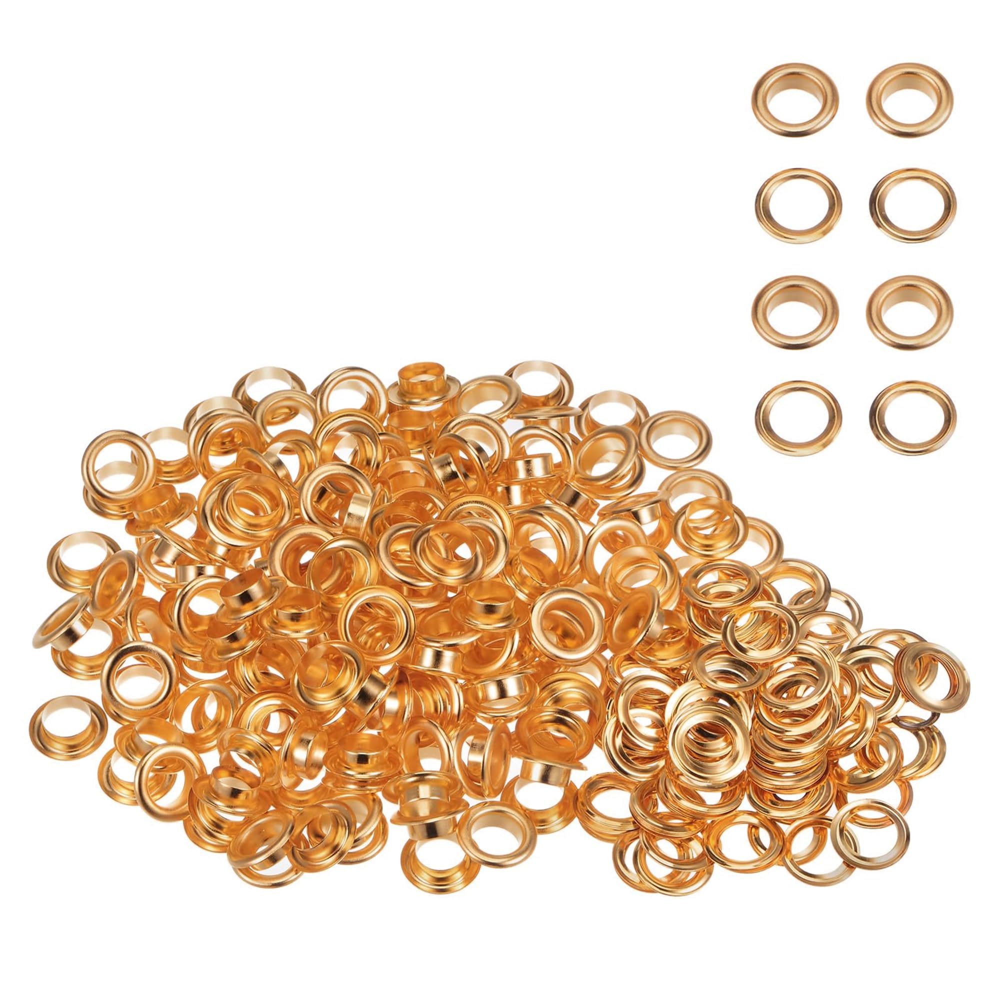 WedDecor 20mm Rose Gold Brass Eyelets Grommets with Washers for Clothing and Leather craft, Washers for Vinyl Banners & Canvas Holding, DIY projects, 100pcs — image 1