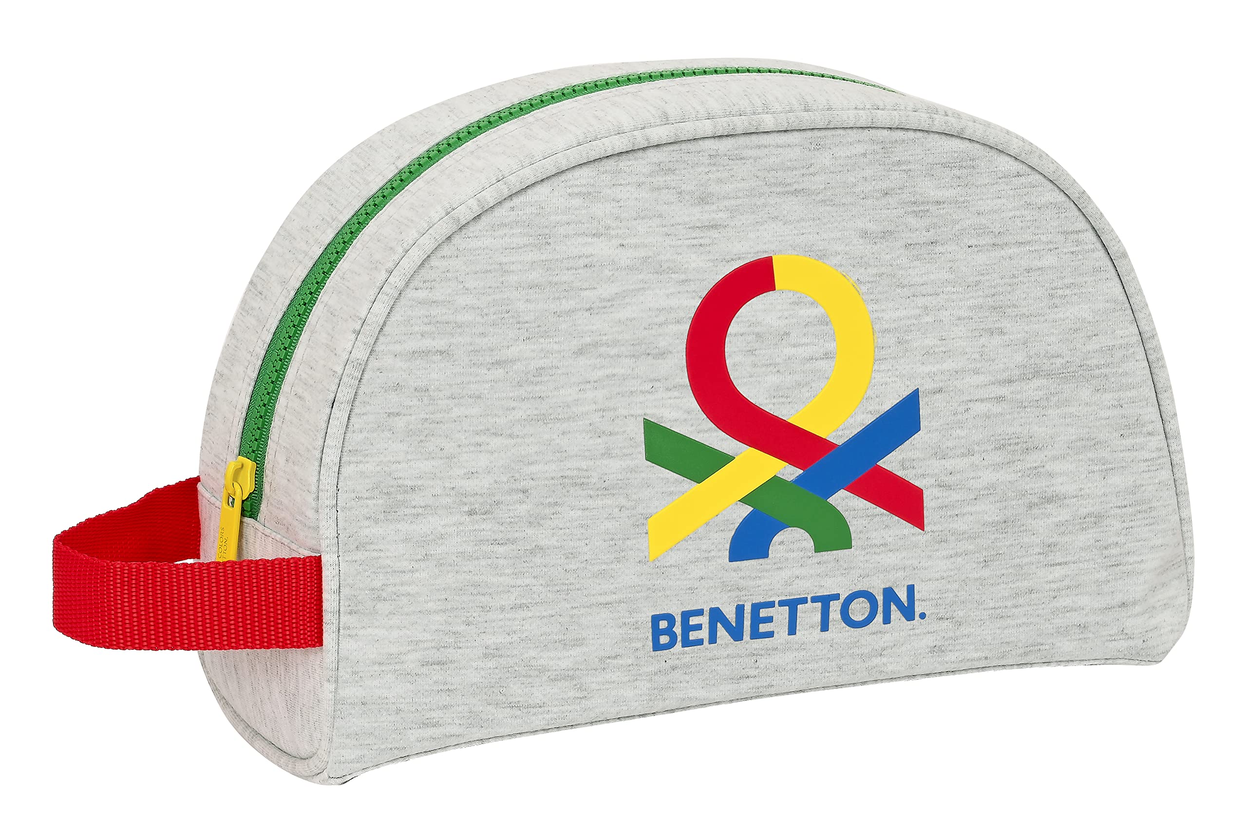 Safta M332, Benetton Pop Neceser Escolar Infantil Pequeño Con Asa Adaptable A Carro Ideal Unisex Niños, Gris (Grey), Estándar