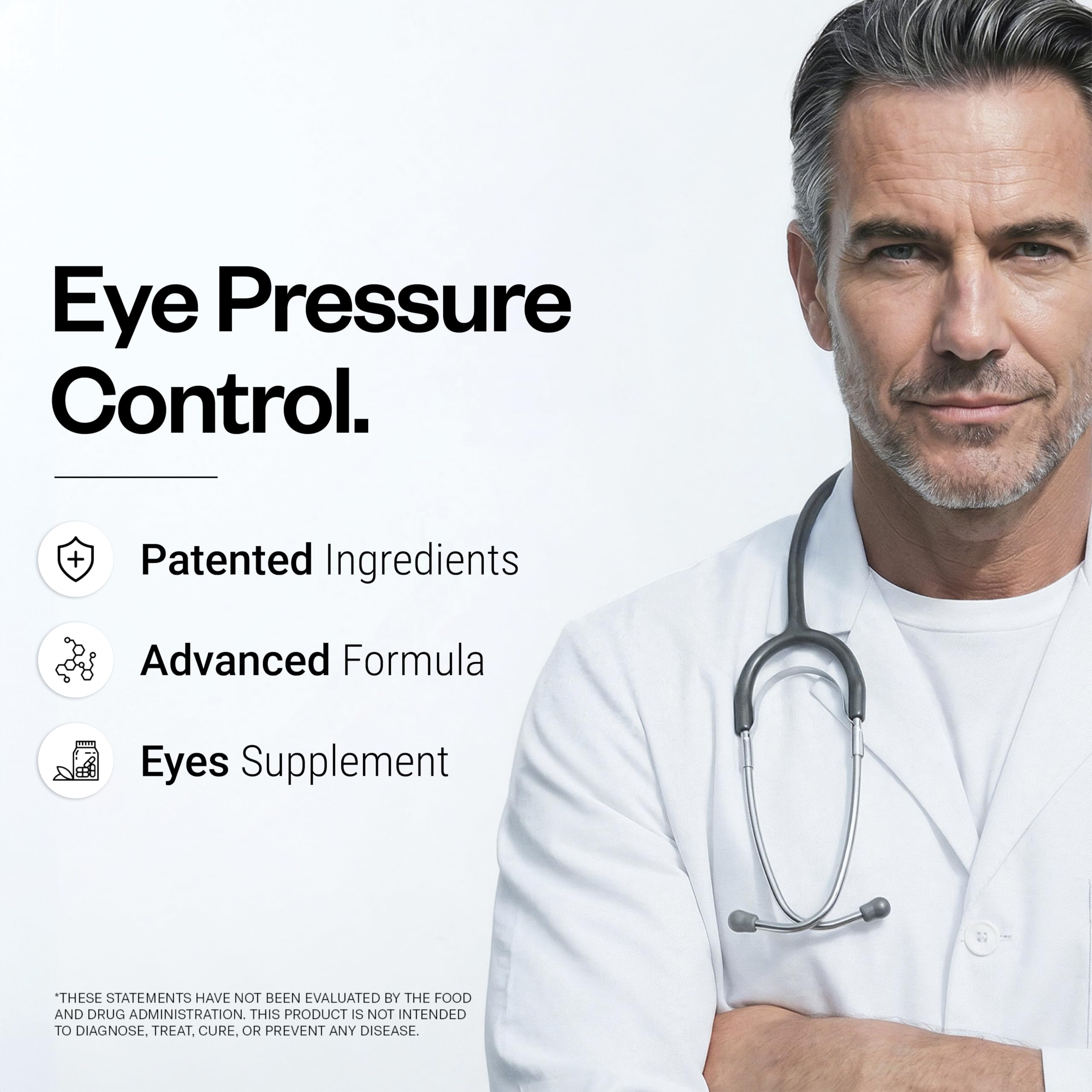 SuperSmart - Eye Pressure Control (Patented Ingredients) - with Mirtoselect Bilberry Extract & Pycnogenol Pine Bark Extract - Eyes Supplement | Non-GMO & Gluten Free - 30 Vegetarian Capsules — Amazon image 3