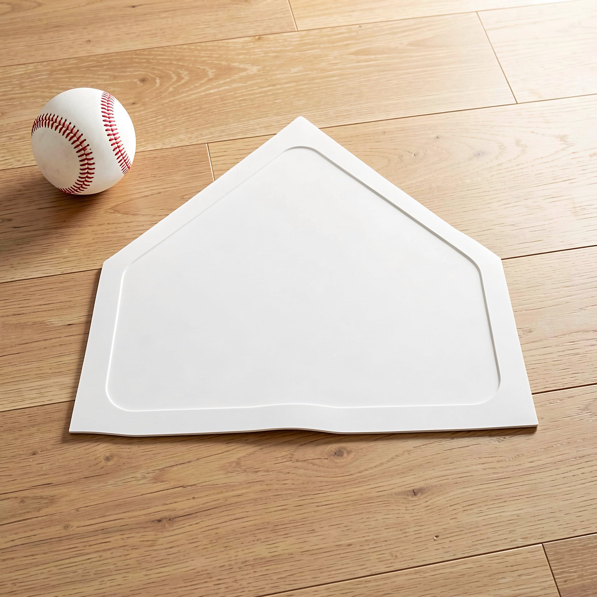 YARNOW 4 białe płyty domowe do baseballu: rzucana baza do softballu i baseballu - białe płaskie trójkątne płyty domowe do ćwiczeń rzucania na boisku i uderzania