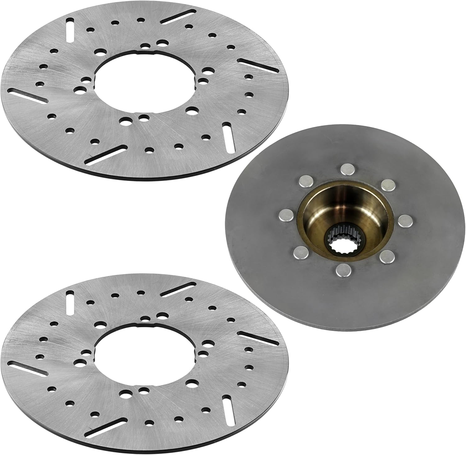 Caltric Front and Rear Brake Disc Rotor Compatible with Polaris Sportsman 500 4x4 1996 1997 1998 1999 2000 Except 6x6