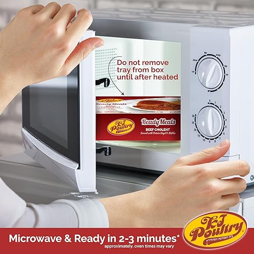 Miniatura 3 de Kosher MRE - Comidas de carne listas para comer, chulento de carne y kugel (paquete de 6) preparadas para Shabbos totalmente cocinadas, cena de