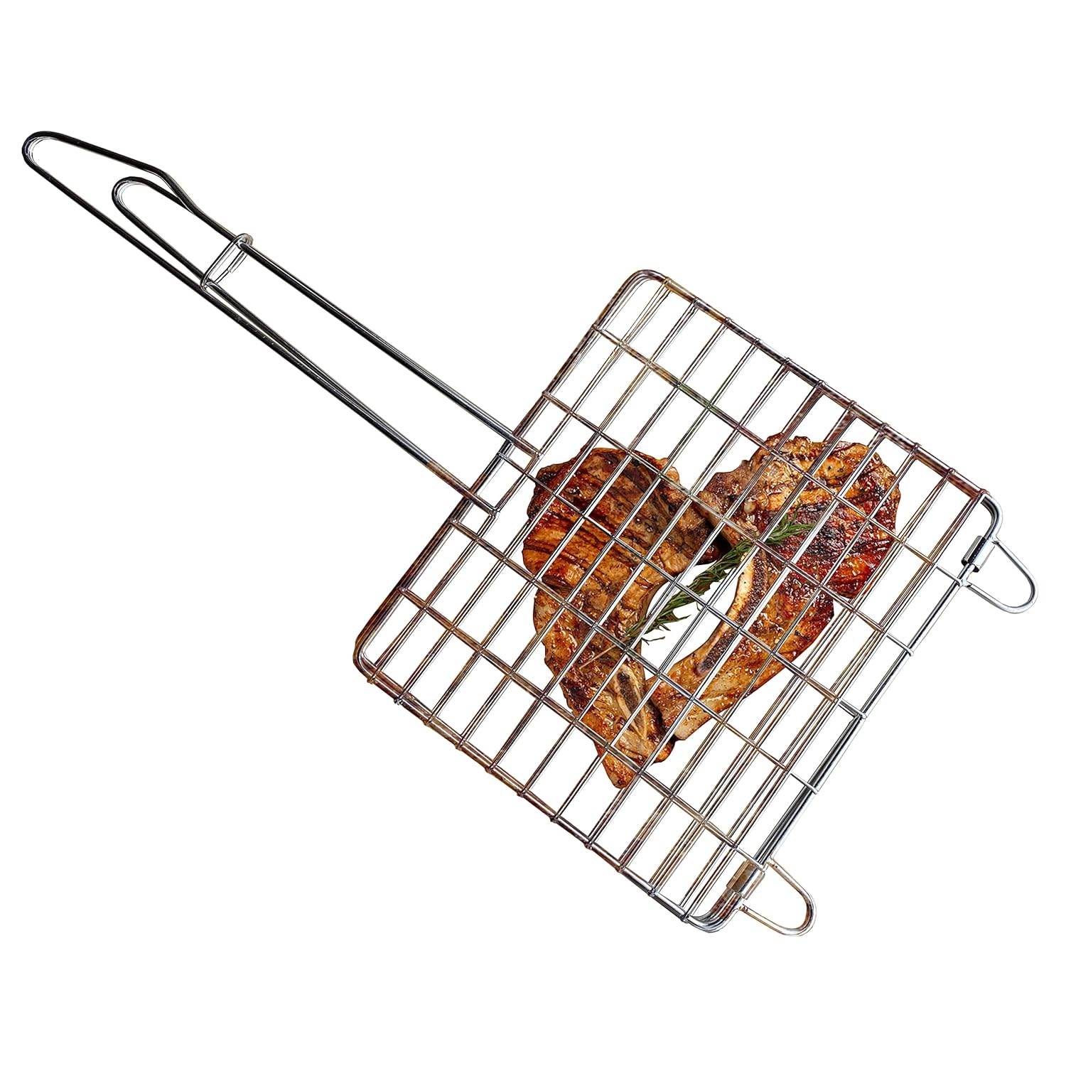 Bmado High Standard Stainless Steel BBQ Grill Basket Portable Chef's
