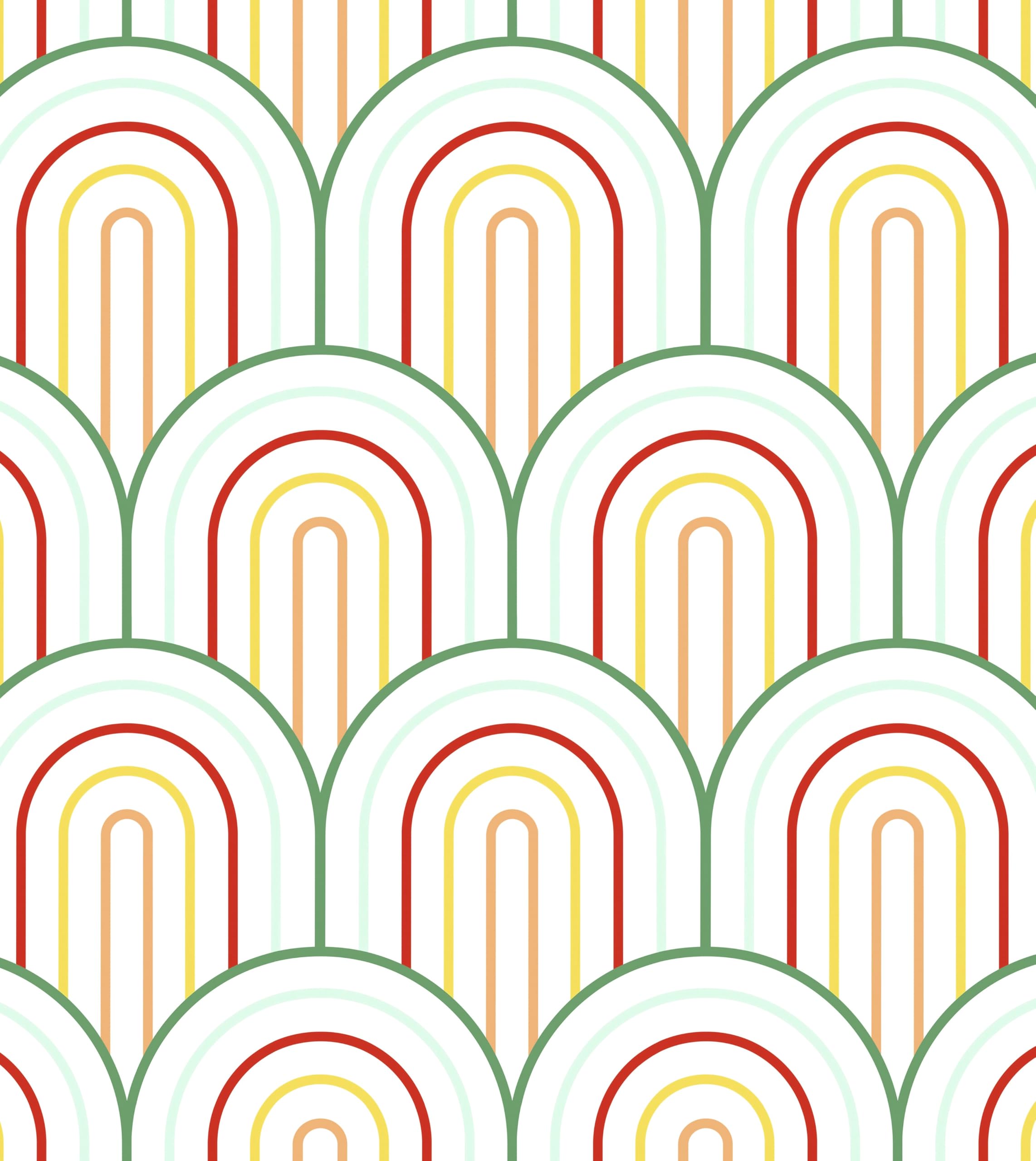 CiCiwind 197"×16" Colorful Wallpaper Peel and Stick Wallpaper Boho Rainbow Contact Paper Self Adhesive Removable Wallpaper Abstract Geometric Arched Wallpaper for Bedroom Kids Room Walls Decor