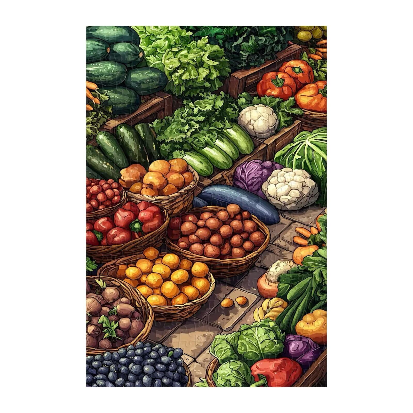 Puzzle 1000 elementów dla dorosłych, jedzenie 75 x 50 cm, trudna gra edukacyjna, prezent dla mężczyzny i kobiety, 1000 elementów, puzzle dla dorosłych