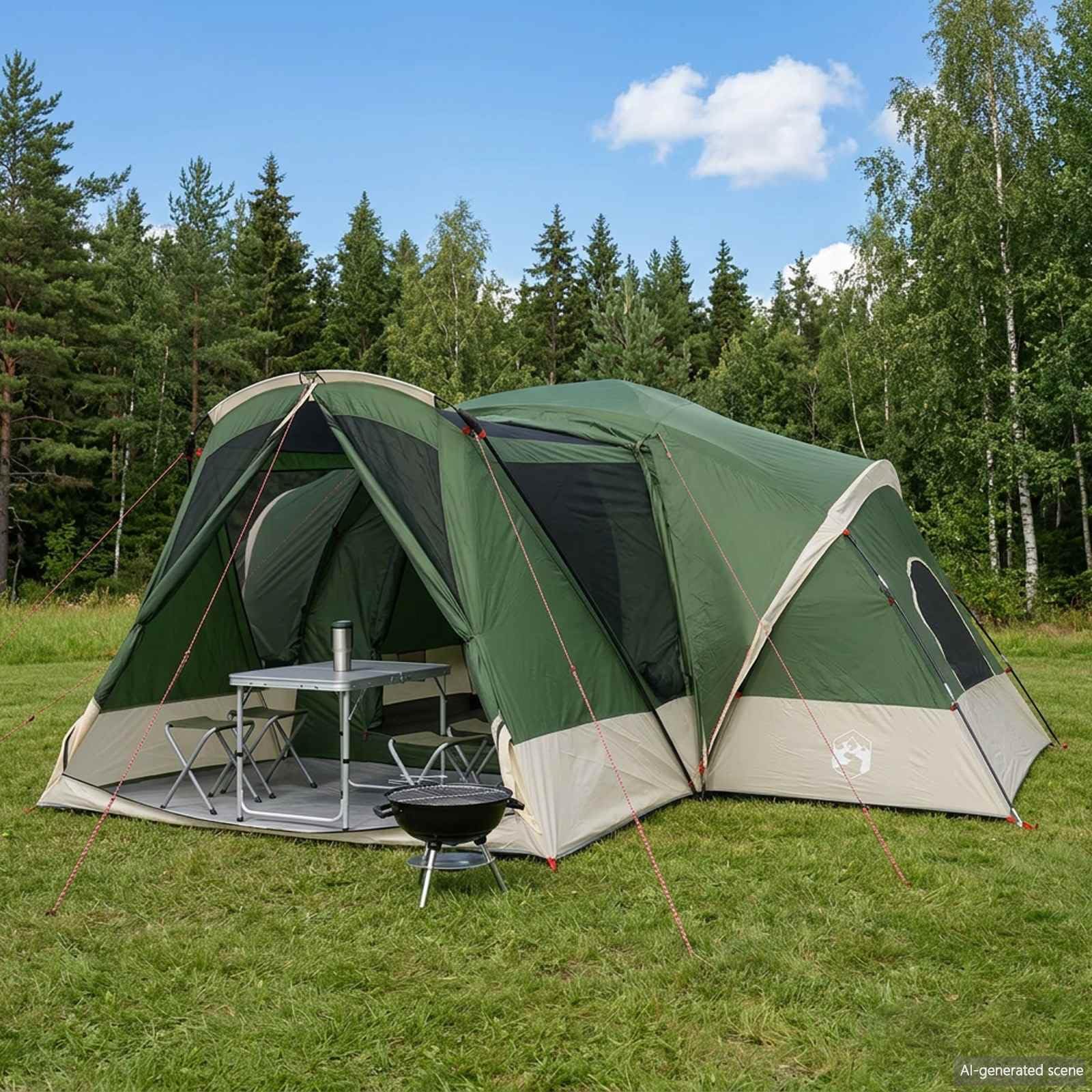 Tenda a Capanna 10 Persona Verde 475 x 480 x 199 cm