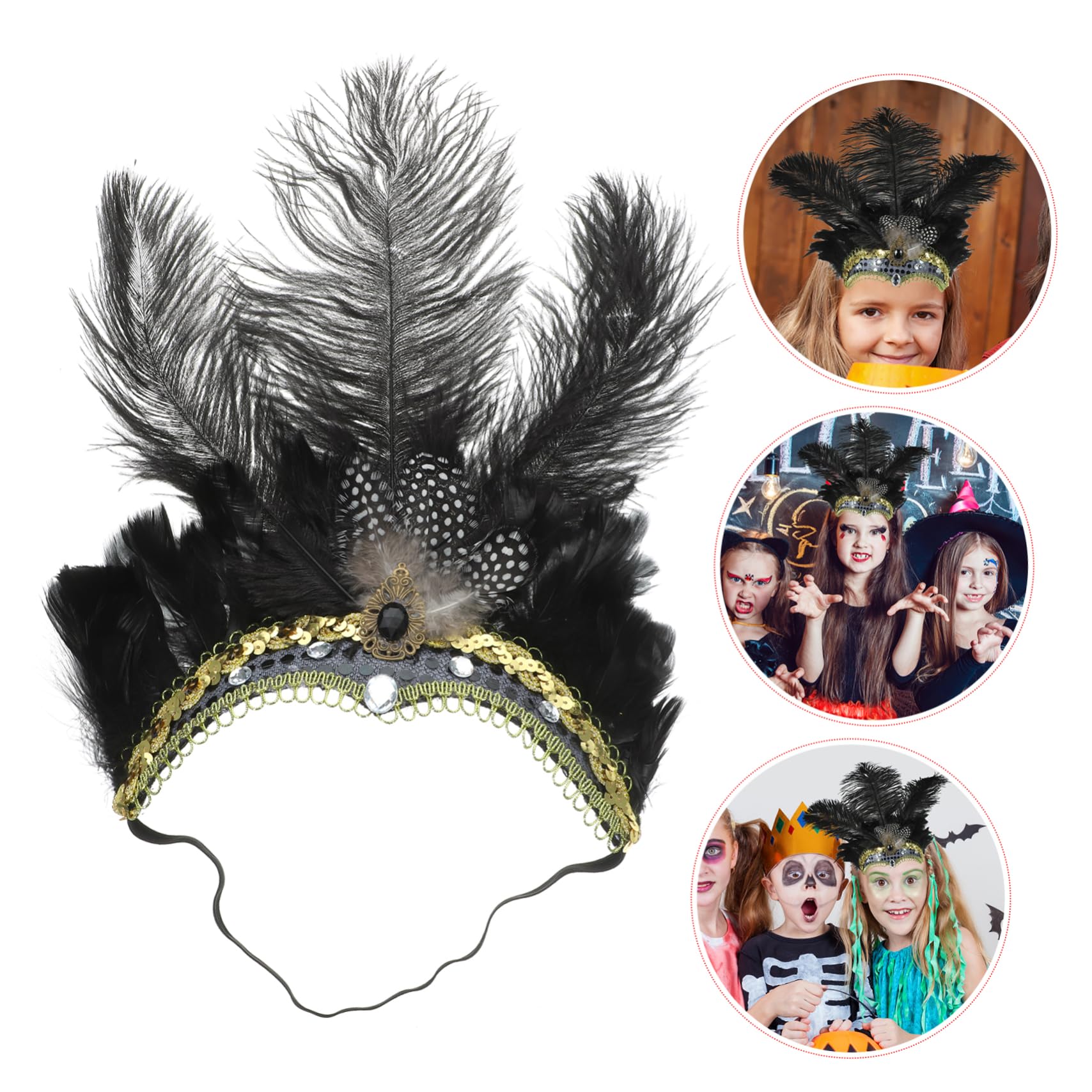 PLAFOPE Tocado Para La Cabeza Diadema Con Para Mujer Accesorios Para El Cabello Para Carnaval Halloween Bodas Cumpleaños