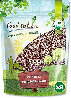 Food to Live Organic Raw White and Red Quinoa Blend, 5 Pounds – Whole, N...