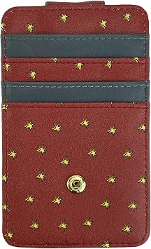 Harry Potter Card Holder Owl Hedwig Wallet Slim Maroon