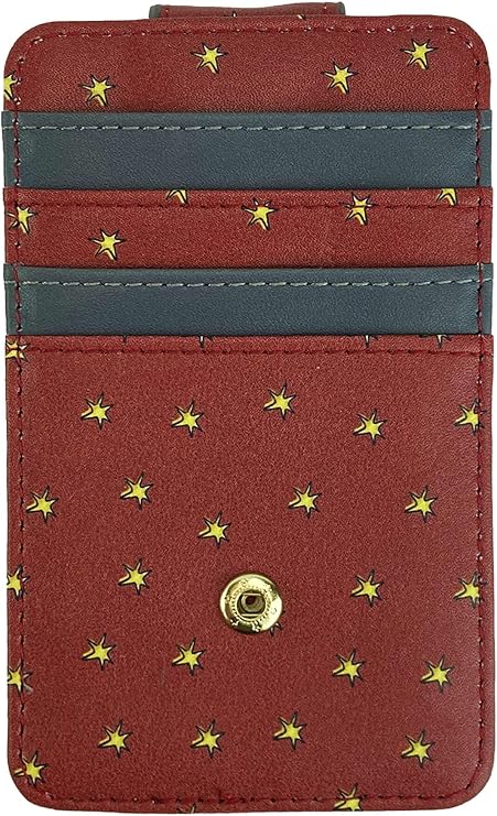 Harry Potter Card Holder Owl Hedwig Wallet Slim Maroon