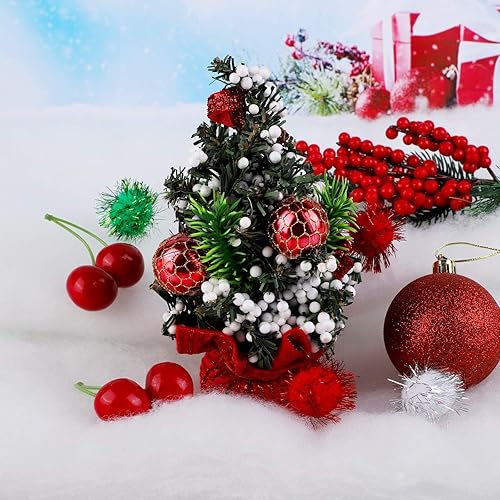 Miniatura 10 de Ruisita Manta de nieve artificial, rollo de nieve de Navidad, manta para falda de árbol de Navidad, camino de mesa, decoración de invierno