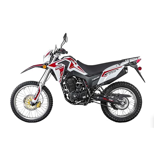 Lifan KPX 250 Dual Sport Motorcycle XL Enduro Street Legal Dirt Bike RPS Hawk KLX 250cc Fuel Injected EFI LIFAN - RED