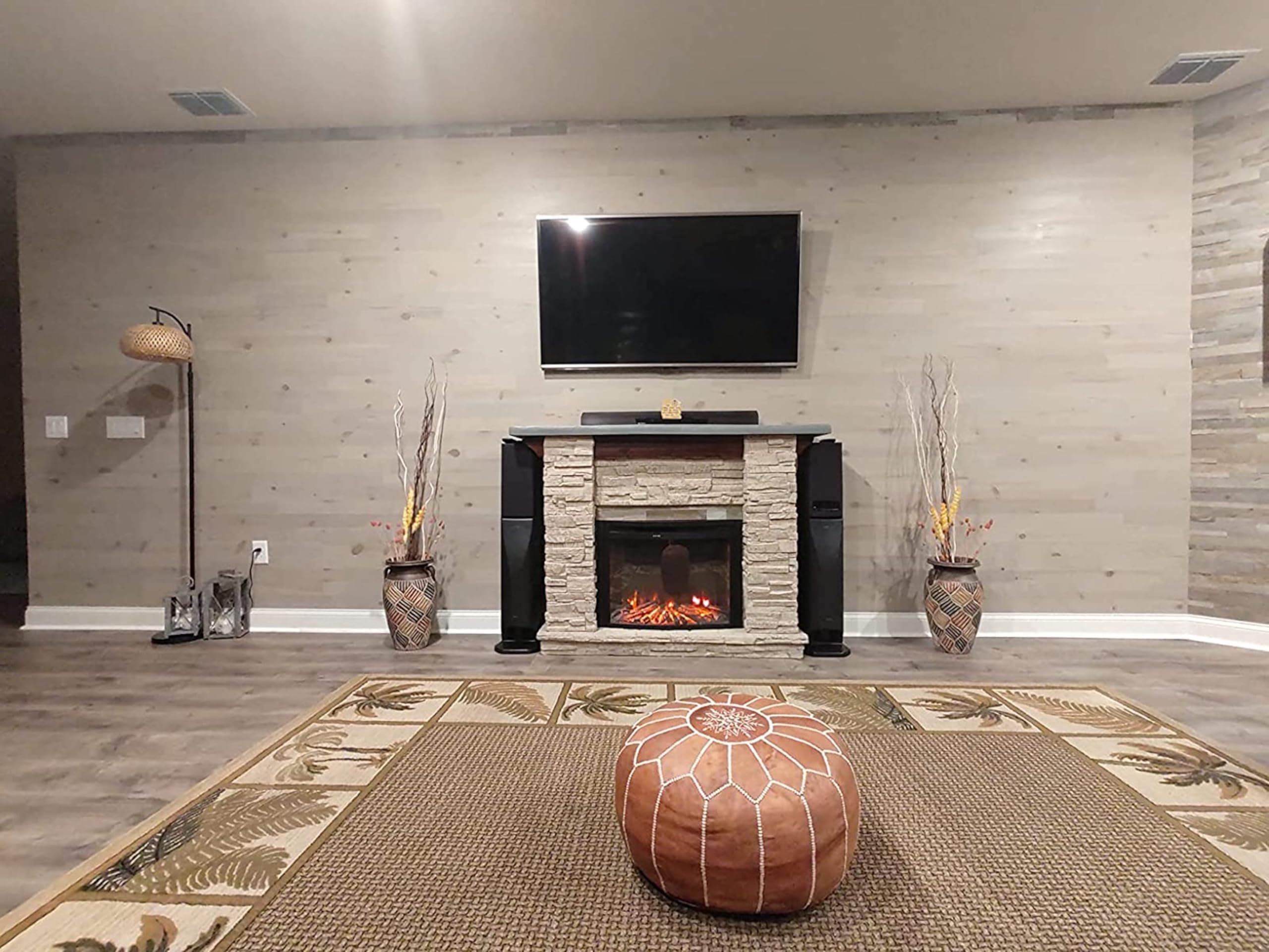 TIMBERCHiC 100% Wood Wall Planks - Made in USA - Peel-and-Stick Wall Panels for Interior Decor - Premium Smooth Finish - DIY Adhesive Wall Panels,