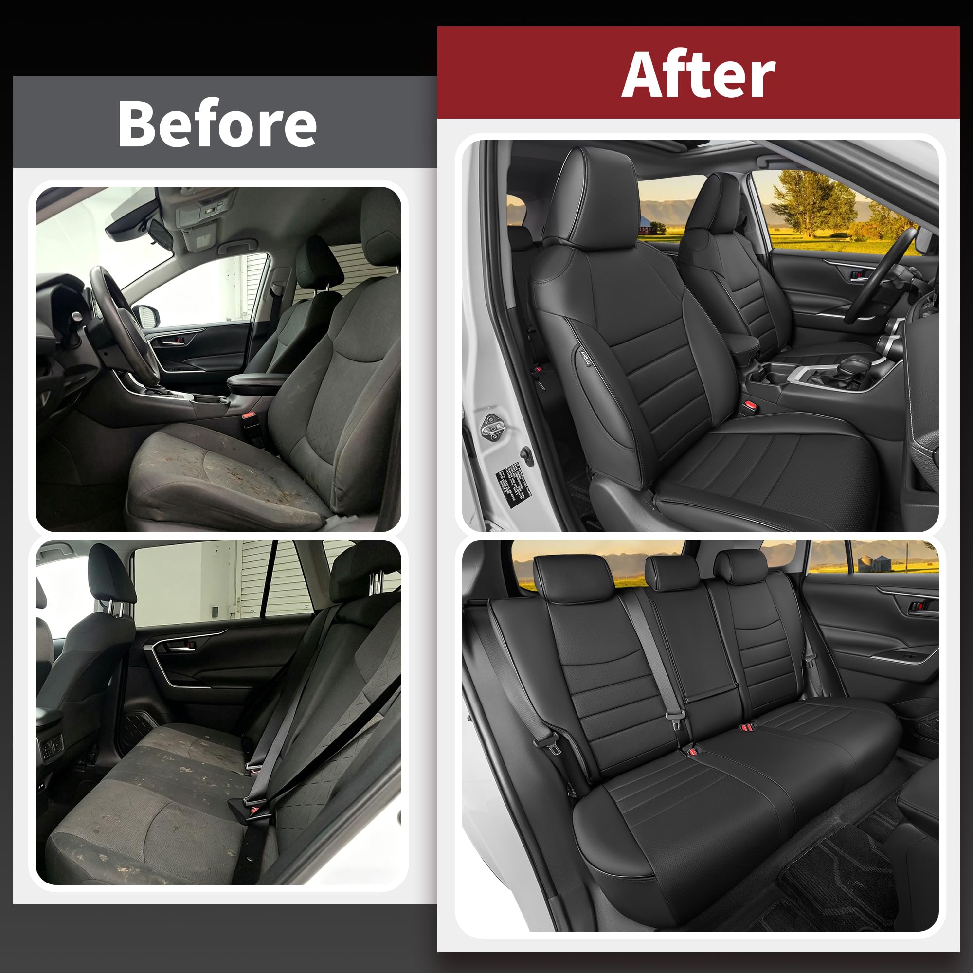 Amazon | HKZ Fit RAV4 ハイブリッド カーシートカバーセット 2019