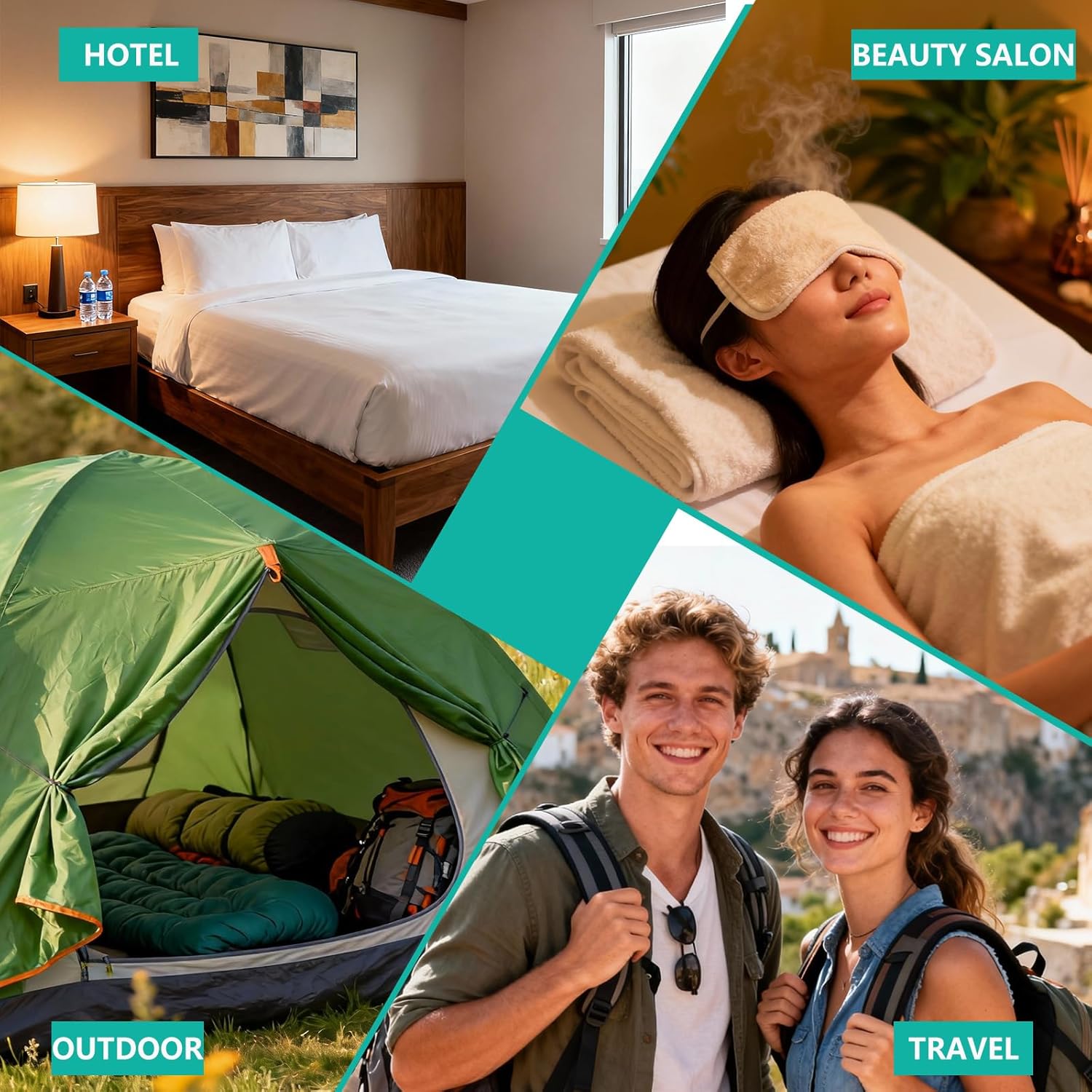 Disposable Bed Sheets 4-Pack | 4-Piece Set (87"x87" Bed Sheet, 95"x87" Quilt Cover, 20"x32" Pillow Case) Hotel & Travel Essentials Portable & Hygienic (Disposable Bed Sheets (4 Pack))