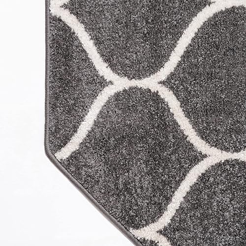 Miniatura 188 de Rugs.com Lattice Frieze Collection Alfombra – 4 x 6 pies, alfombra mediana negra perfecta para salas de estar, comedores grandes, planos abiertos