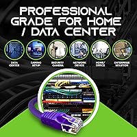 Vista 9 de GEARit Cable Ethernet Cat 6 (paquete de 10 unidades, 5 pies), parche de red Cat6, 10 Gbps, RJ45, cable sin enganches, conectores chapados en oro