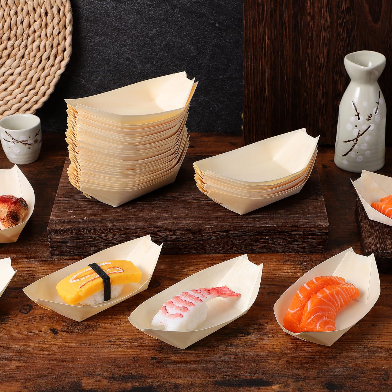 古伊万里　恵比寿天船皿5客　横幅約17.5㎝　東Y6-0412② タコチ 古伊万里 恵比寿天船皿5客 横幅約17.5㎝ 東Y6-0412② タコチ