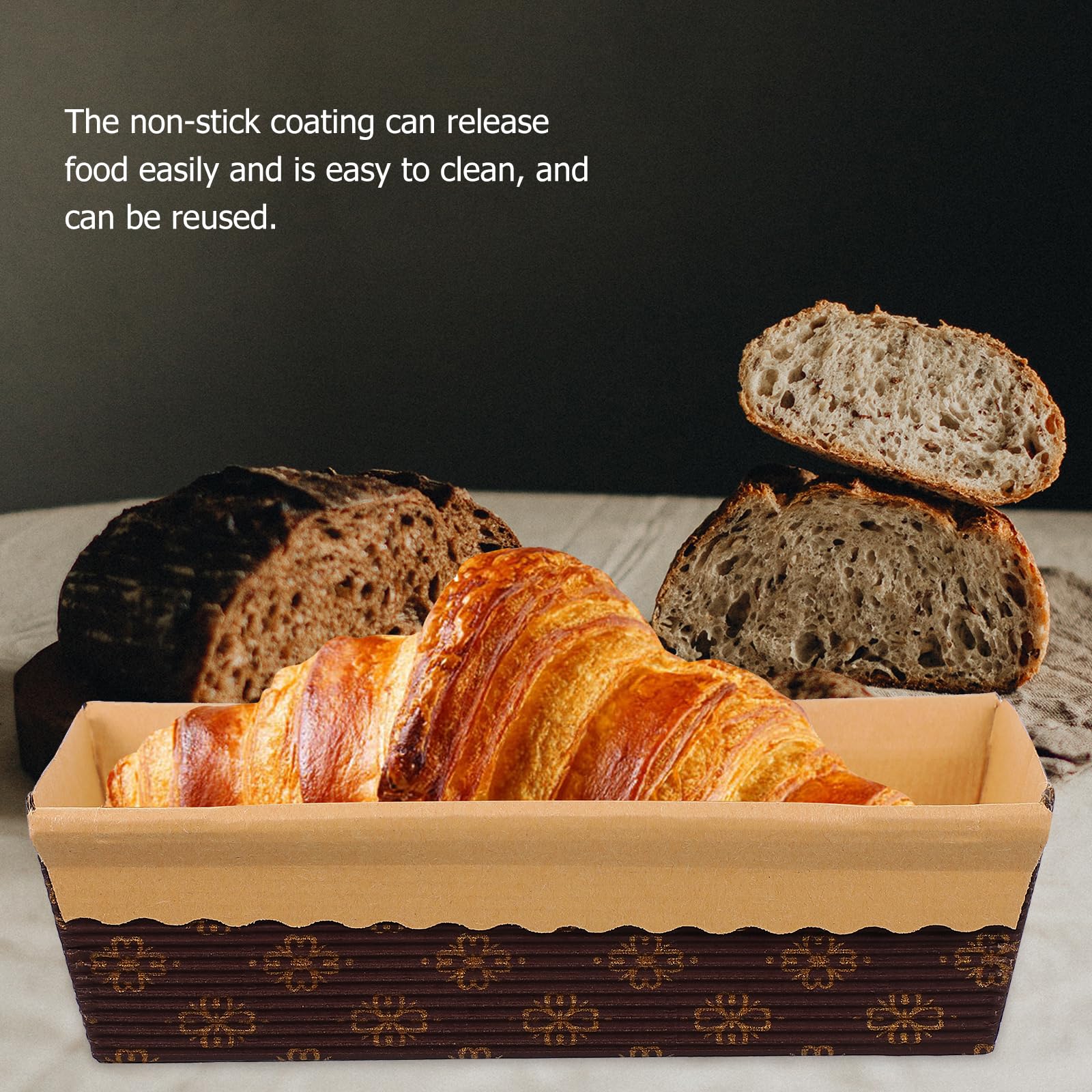 Lot de 25 moules à gâteau jetables en papier sulfurisé pour la cuisson du, des muffins, des gâteaux, 16,5 x 9 x 5 cm – Moules en papier marron pour gâteaux