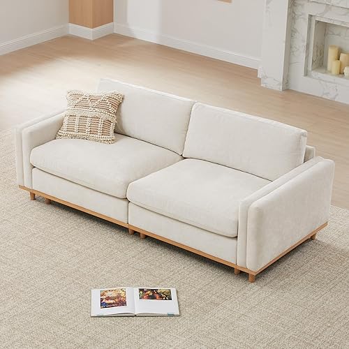 Miniatura 13 de CHITA Súper Grande Sofá Modular Seccional Convertible en Forma de U de Lujo, Sofá Moderno Relleno de Plumón, Sofá Nube de Asiento Profundo, 153