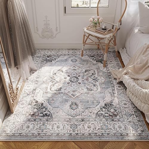 Miniatura 30 de Rugcomf Tapete para puerta interior, 2 x 3, lavable a máquina, tapete antideslizante de pelo bajo, para entrada, cocina, puerta principal, entrada