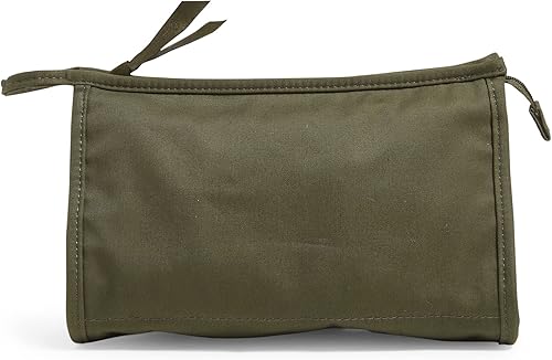 Bolsa organizadora de maquillaje cosmético trapecio de algodón para mujer, Blue Aster - Algodón Reciclado