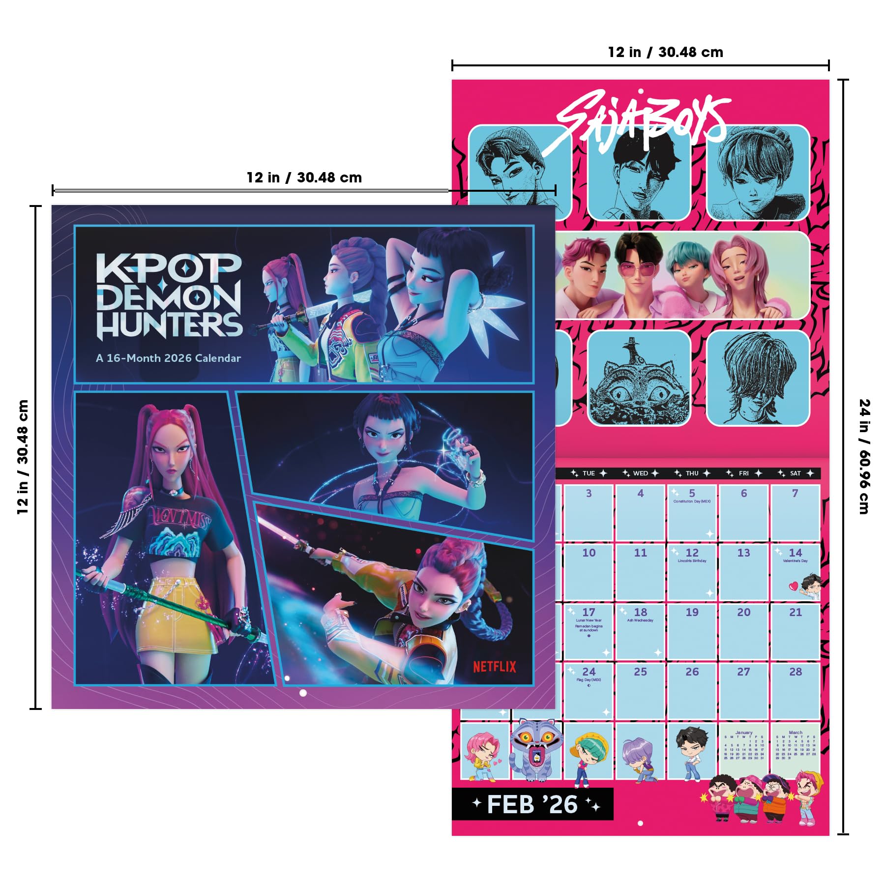 Amazon | KPop デーモンハンターズカレンダー 2026 - デラックス 2026
