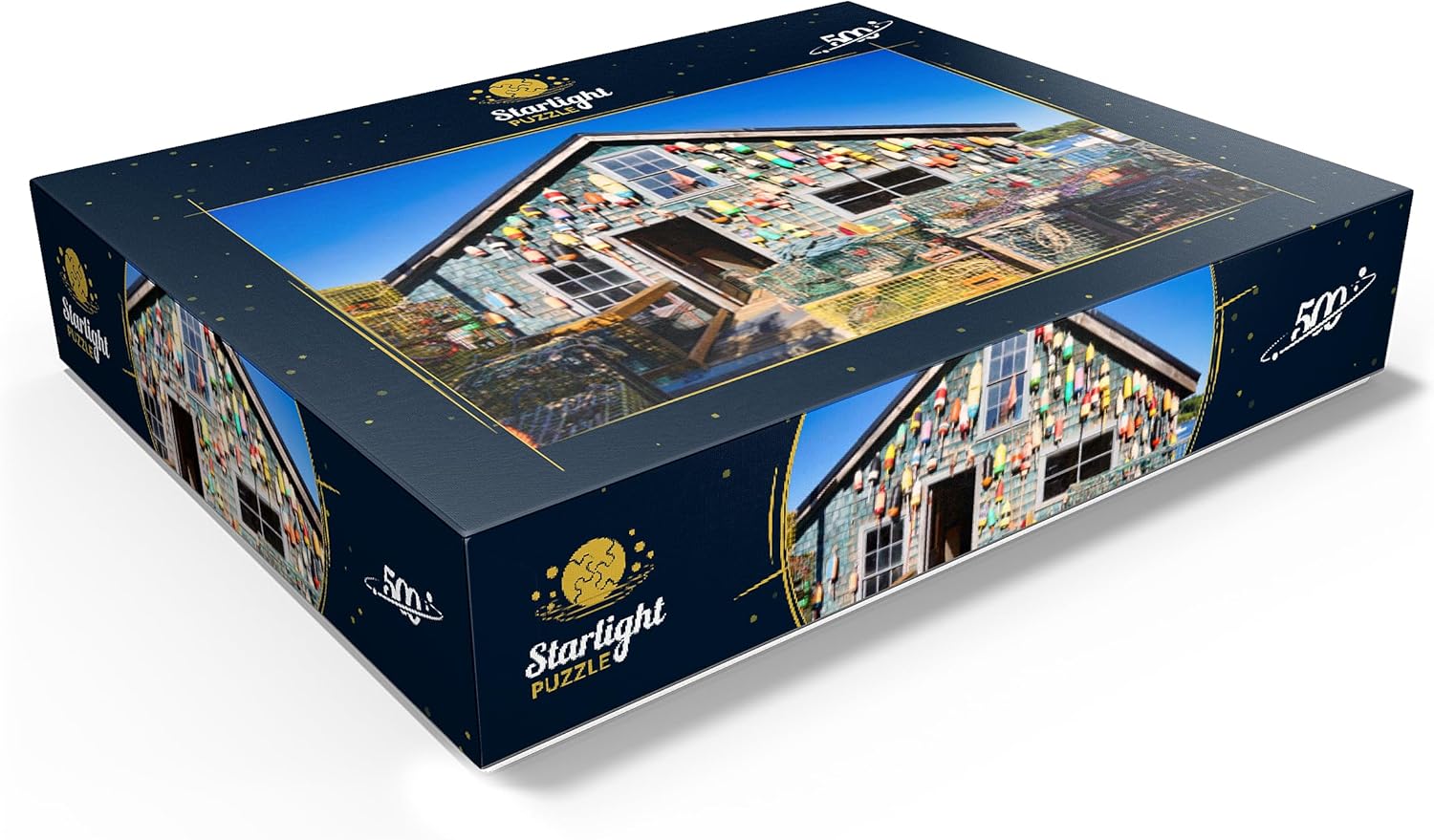 MyPuzzle Bass Harbour On Desert Island in Maine USA - Premium 500 Piece Jigsaw Puzzle for Adults