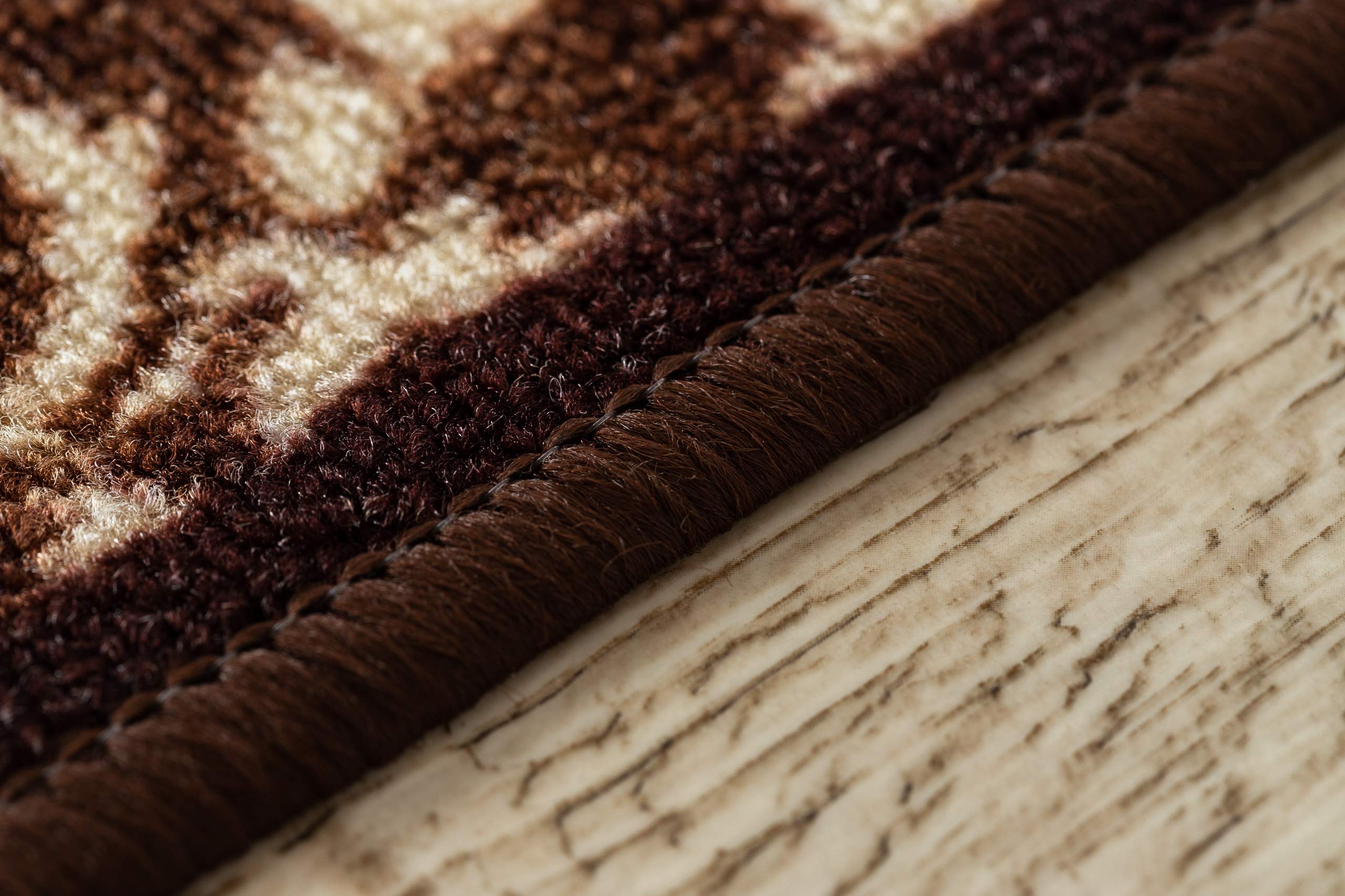 rugsx Tapis de Couloir Romance - Antidérapant, Moderne et Durable, idéal pour la Cuisine, Le Hall et Le Couloir, Marron 100x190 cm