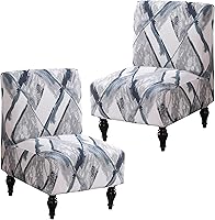 Vista 35 de Funda para Silla de Acento sin Brazos, Funda Elástica para Silla Súper Ajuste, Funda Protectora de Muebles para Silla sin Brazos para Sala de Estar