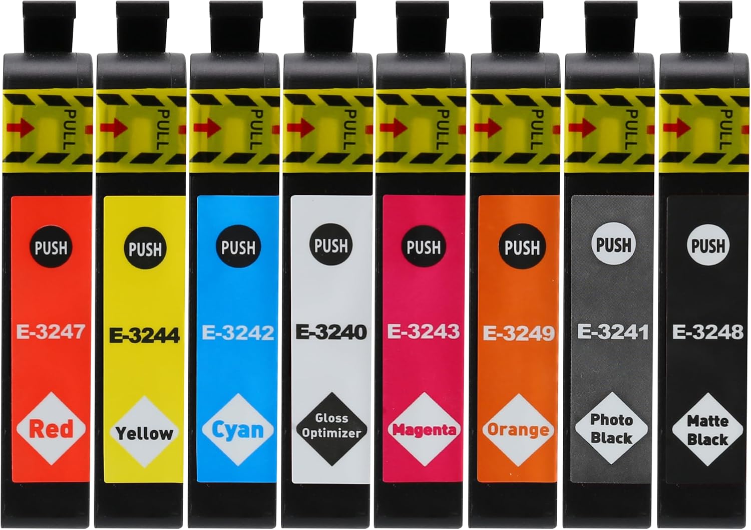 T324 Remanufactured 324 T324 Ink Cartridges Ultrachrome T3240 T3241 T3242 T3243 T3244 T3247 T3248 T3249 Replacement for SureColor P400 SC-P400 Printer (8Packs GO PB C M Y R MB O)