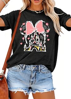 Women Magic Kingdom Shirt Cute Castle Graphic Tees Family Vacation T-Shirt | Casual Short Sleeve Tee Top,Summer Holiday Shirts,Breathable,Magical Princess Shirt,Funny Girls Trip Outfits