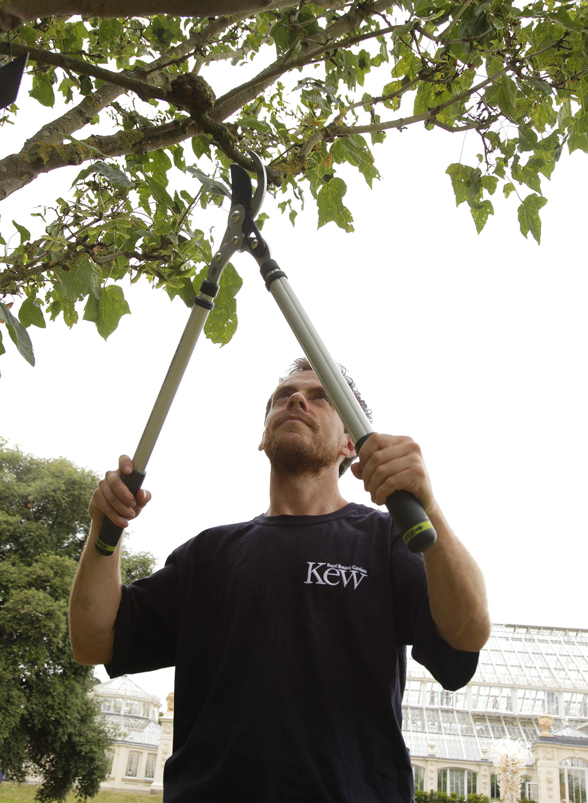 Spear & Jackson 8071KEW Podwójnie złożony sekator obejściowy z teleskopowym uchwytem z kolekcji Kew Gardens