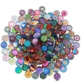 SUPVOX 200pcs Mixed Mosaic Tiles Glass Mosaic Tile Assortment for DIY Crafts Crystal Mosaic Supplies 14mm