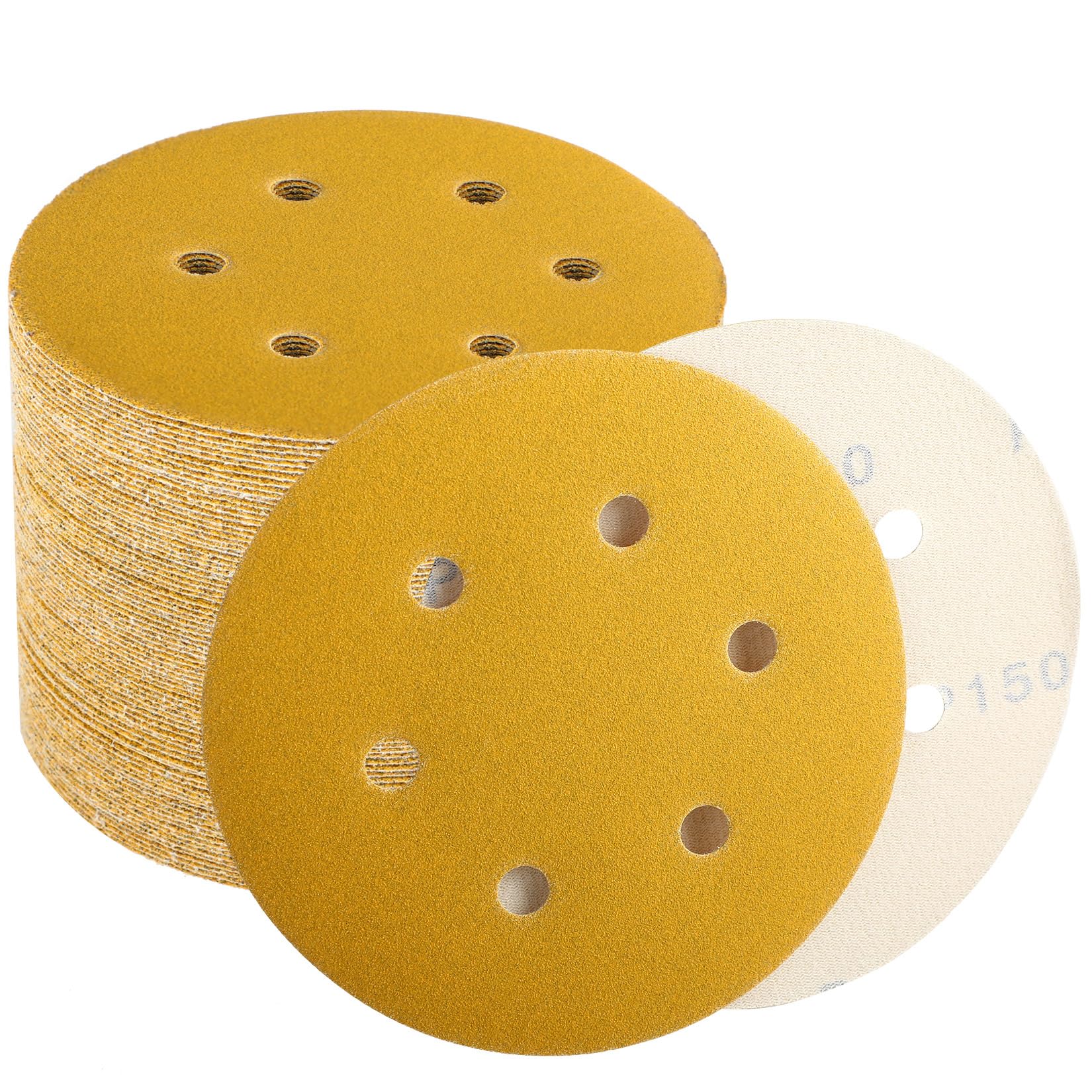 80 Grit Sanding Discs - 100 Pack for Orbital Sanders -18