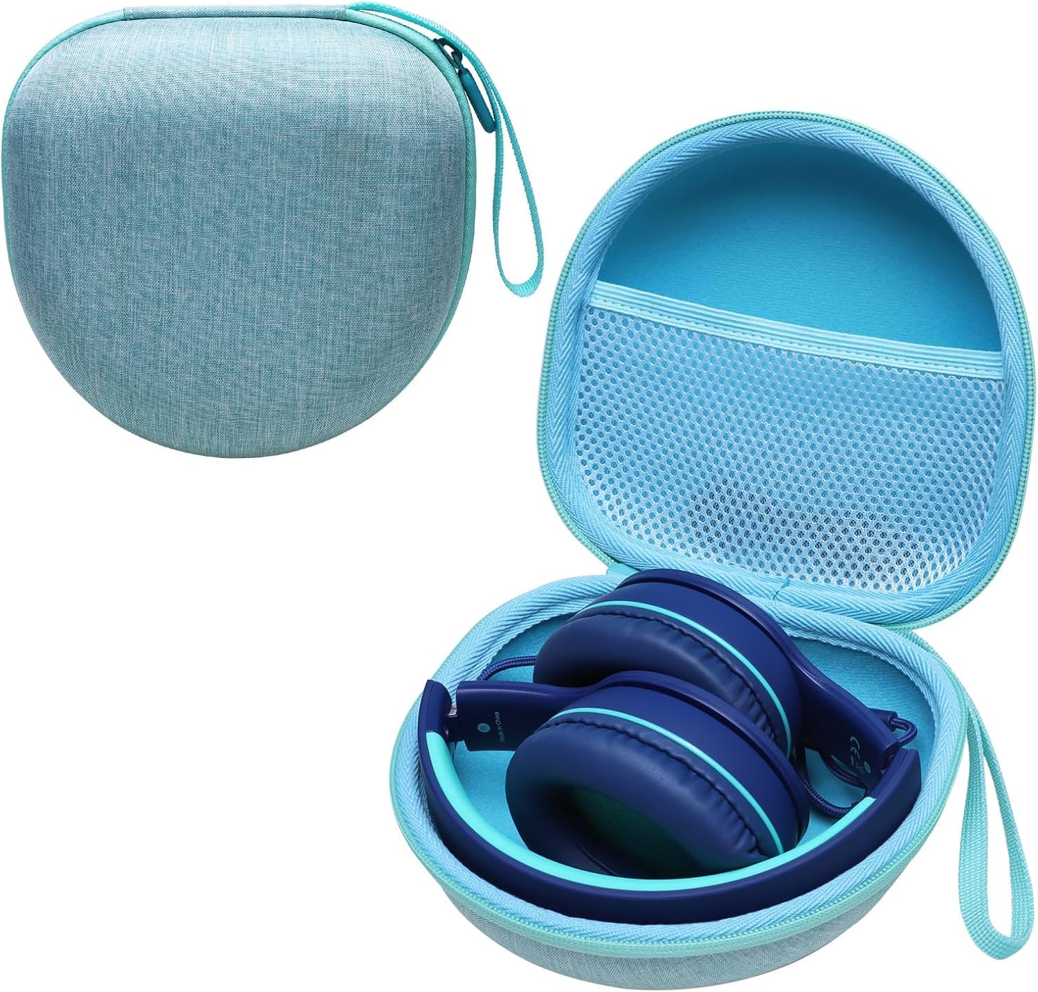 Kids Headphones Case Compatible with iClever BTH12 / BTH20/ BTH26/HS19, JoySpark, Candy Bila, EarFun, MIDOLA, IMYB Foldable Kids Headphones, Mint