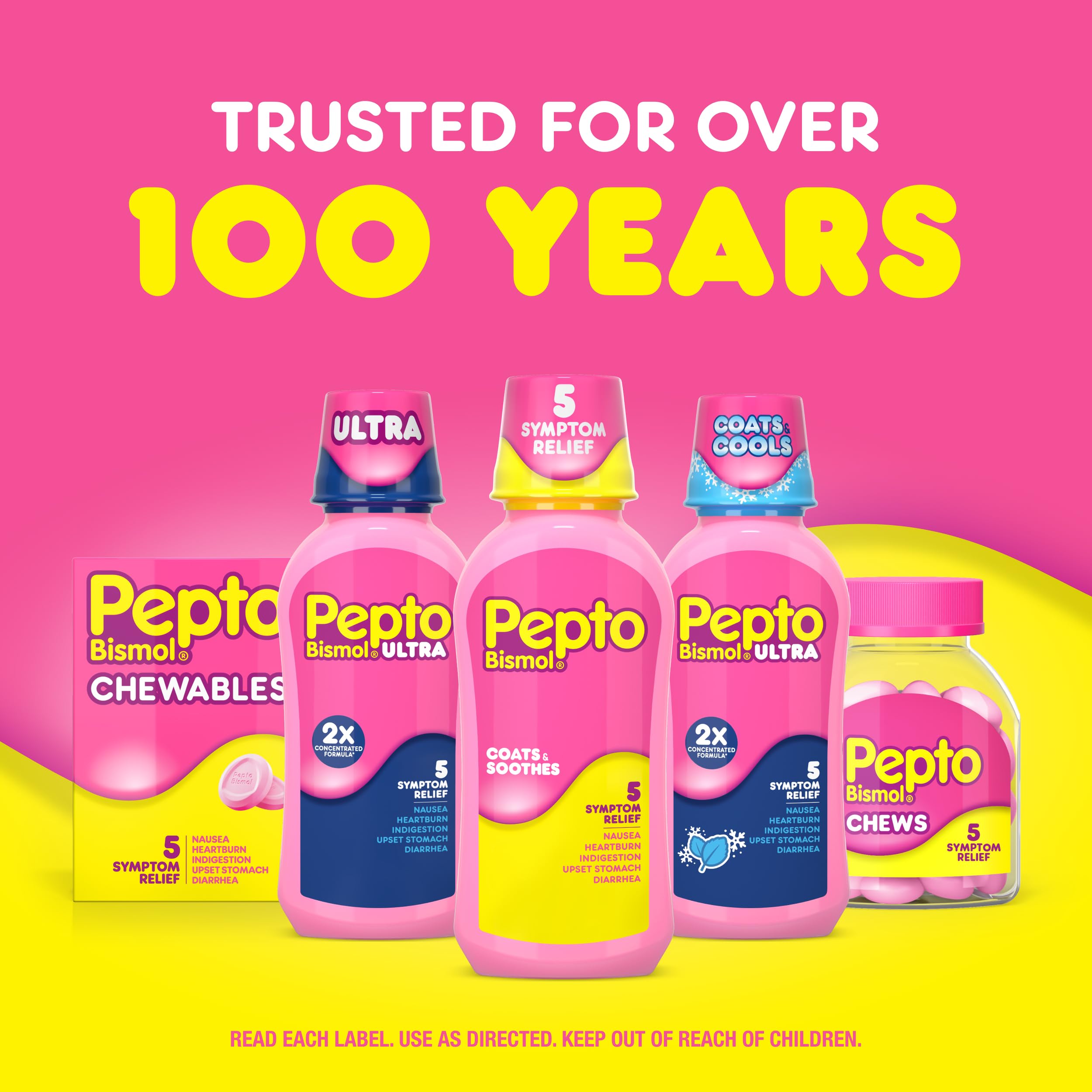 Pepto Bismol Liquid, Upset Stomach Relief, Nausea Relief, Heartburn Relief, Indigestion Relief, Anti Diarrhea Medication for Adults - 5 Symptom Fast Relief, 2x12 oz (Packaging May Vary) — Amazon image 10