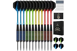 Centaur 12-Pack Darts Set: Professional Metal Tip Darts for Precision