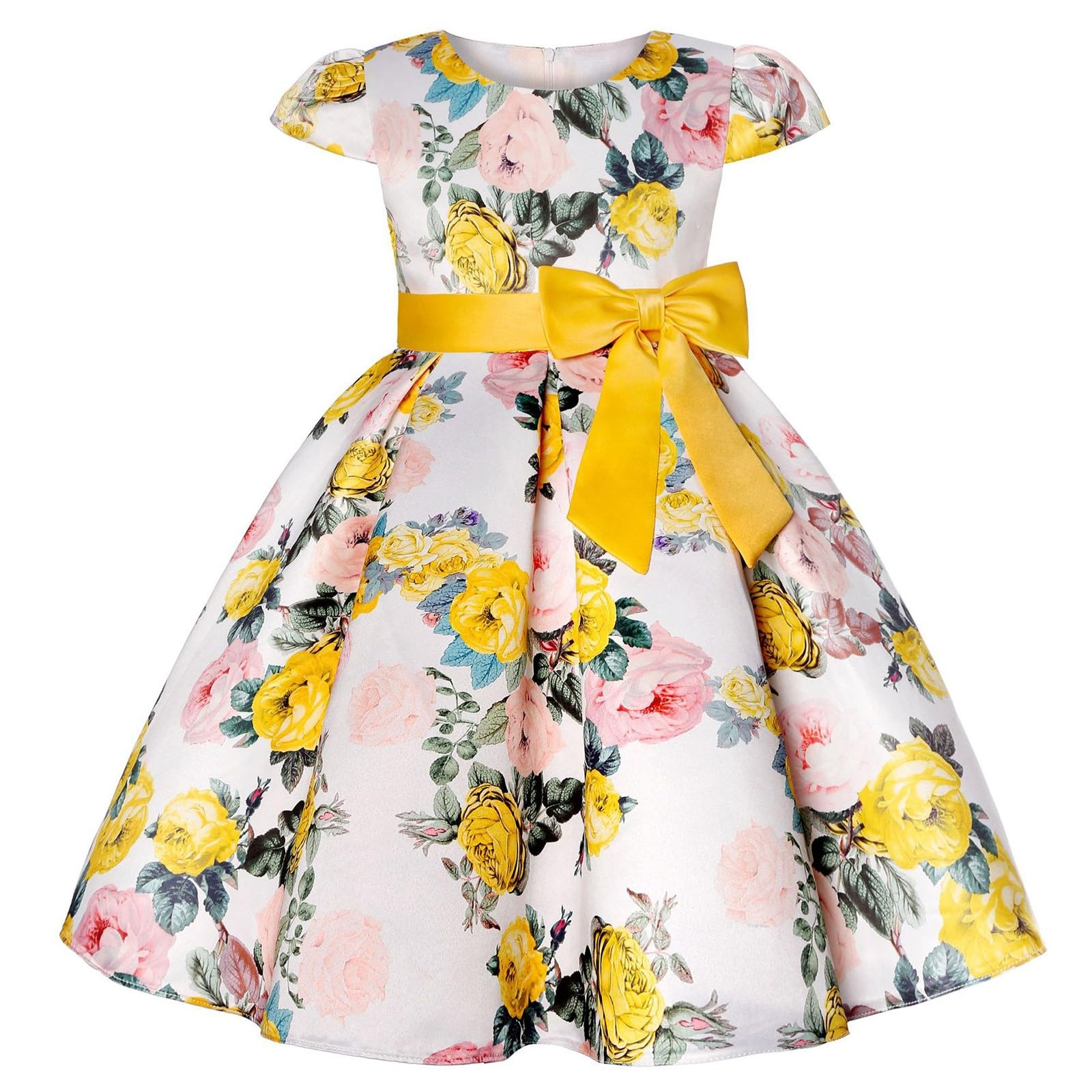 Mädchen Prinzessin Kleid Pailletten Tüll Blume Rundkragen Ärmellos Formalkleid Geburtstag Party Hochzeit Brautjungfer Mädchen Abendkleider Kleinkind