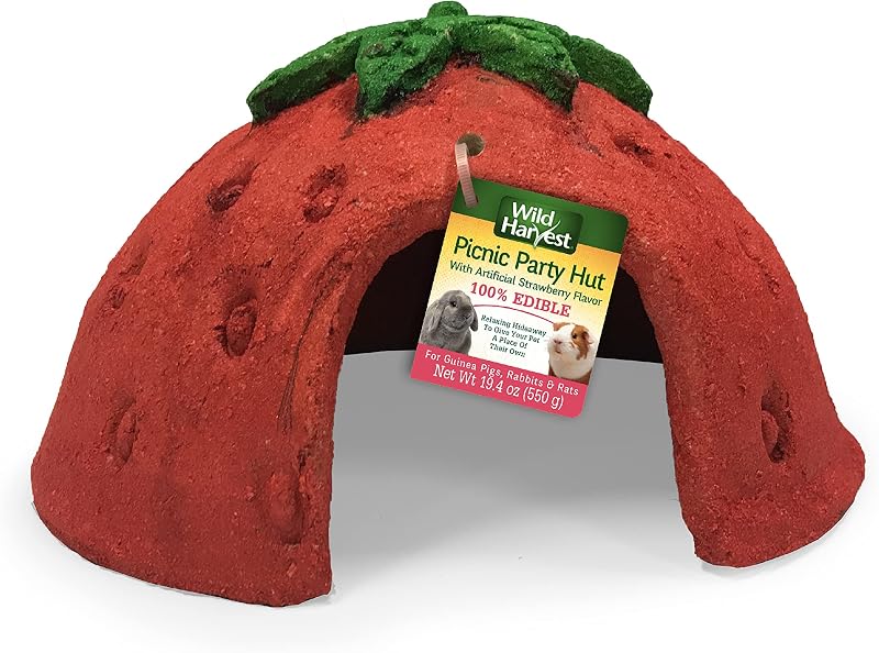 Cabaña para fiestas de picnic Wild Harvest™, casa artificial con sabor a fresa para mascotas, 1 u.