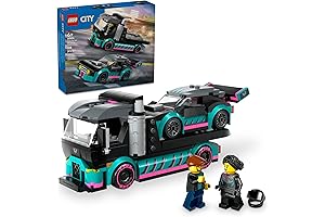 LEGO City Race Car and Car Carrier Truck Toy Playset