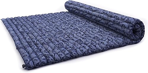 Miniatura 49 de Leewadee - Kapok Roll Mat – Colchón plegable hecho a mano para dormir y relajación de Tailandia, ideal como cama de invitados, esterilla de camping,