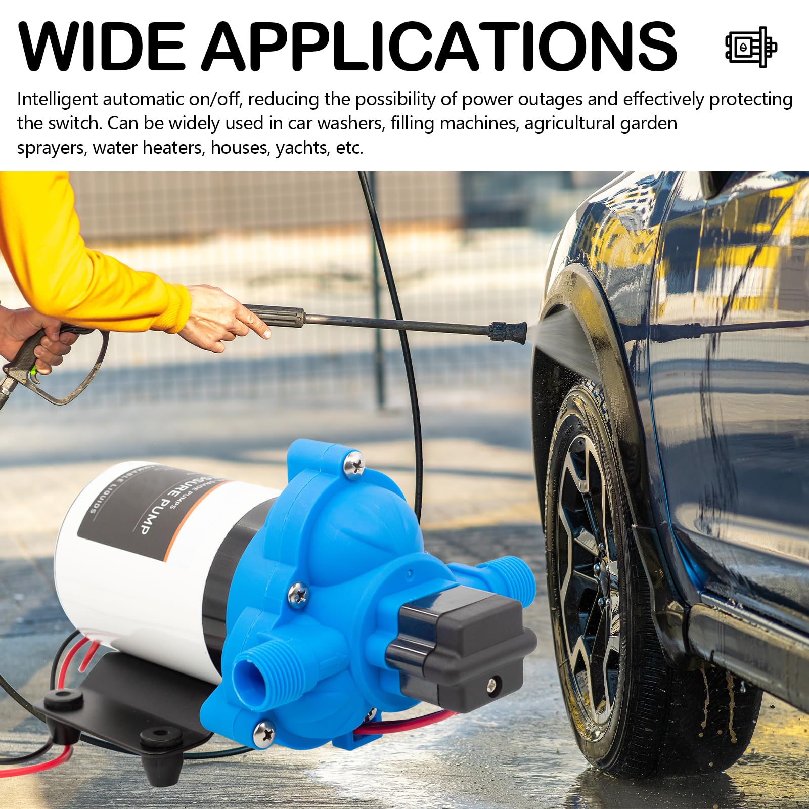 Bomba Agua, Bomba de Diafragma Autocebante de Alta Presión DC 12V 3,1 bar 45 PSI Diafragma de Alta Presión Bomba de Limpieza con Filtro para Vehículos RV y Autocaravana Botes