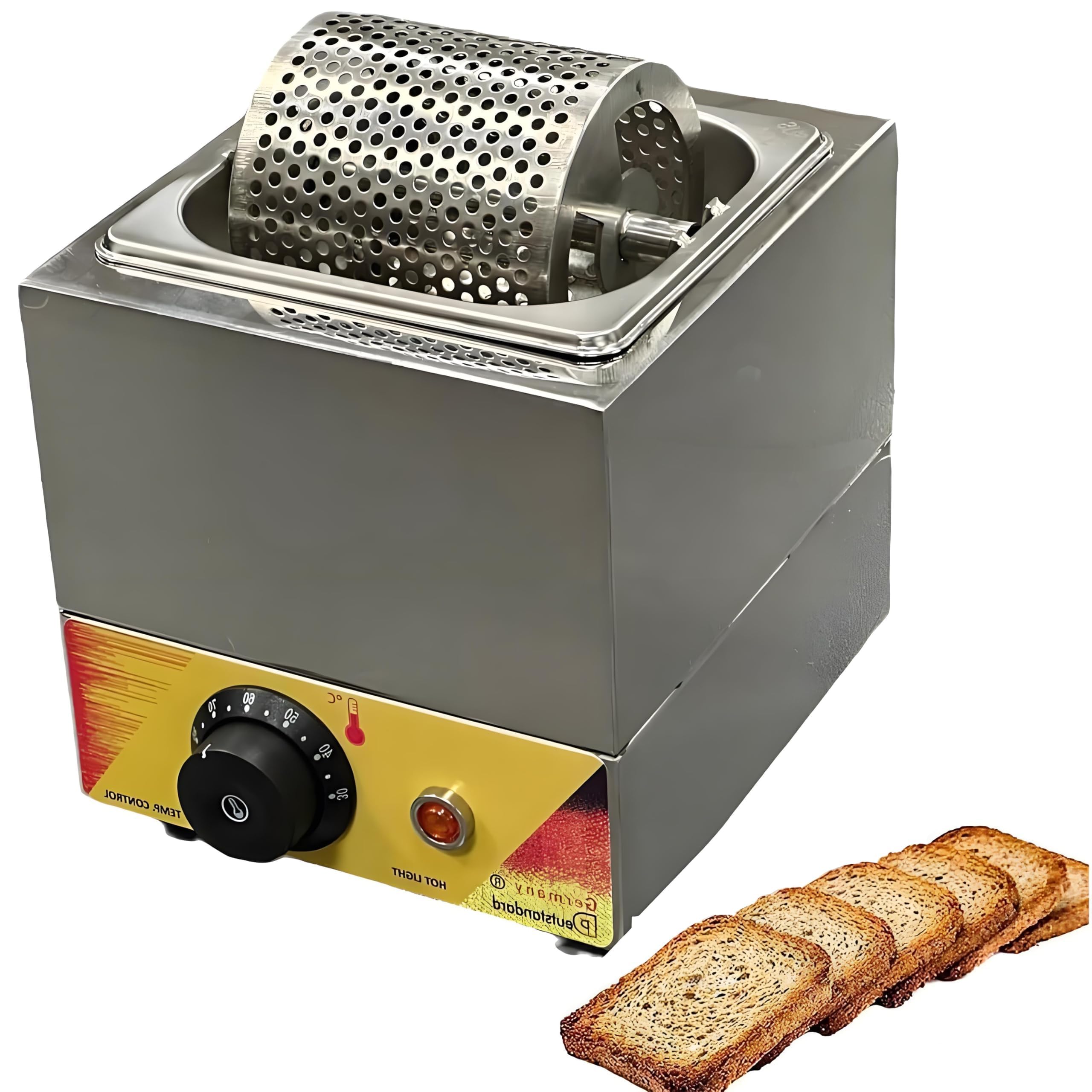 Eiwitany 10L Stainless Steel Butter Melter & Spreading Roller, Temperature Adjustable Uniform Coating Device for Commercial Kitchens