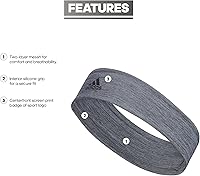 Vista 2 de adidas Womens Alphaskin 2.0 Elastic Headband Discontinued
