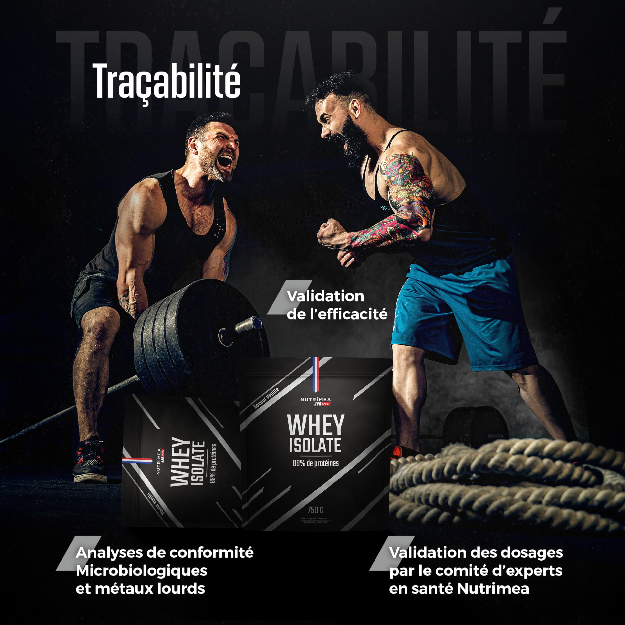 Whey Isolate - 88% de Protéines, Faible en Sucre - Performance & Récupération Optimales - Whey Protein Isolate 100% Pure - Saveur Vanille Crémeuse - Nutrimea - Expertise Française