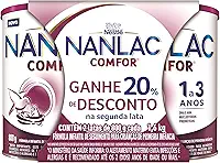 Fórmula Infantil Nanlac Comfor 1 a 3 anos 800g 2 unidades