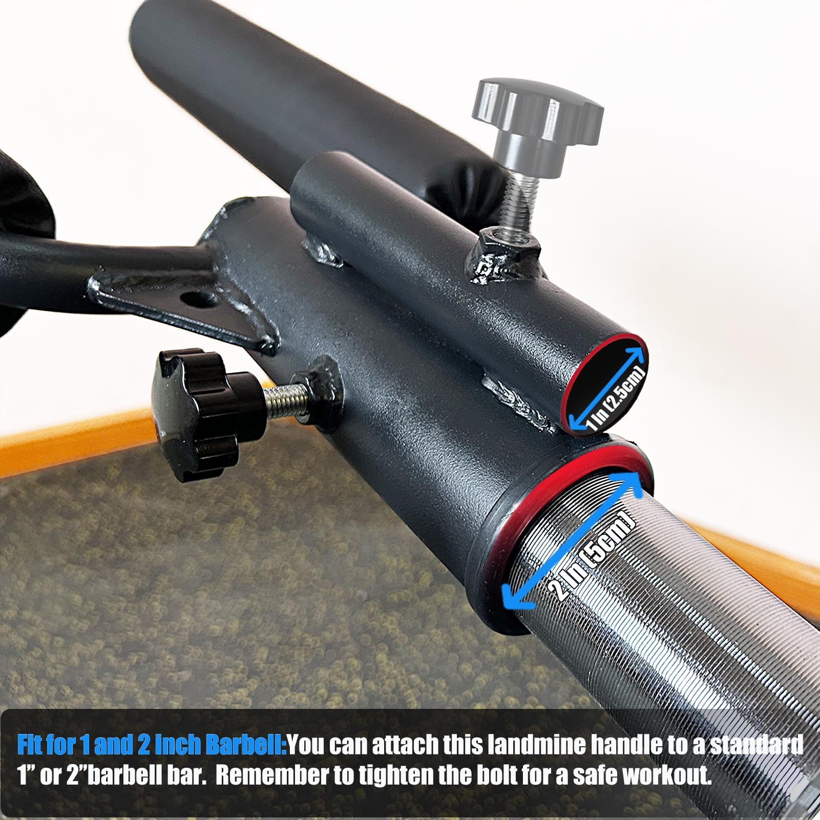 Viking Press Landmine Handle, Hack Squat T-Bar Row Attachment Strength Training Accessories, Shoulder Press Landmine Attachment Equipment