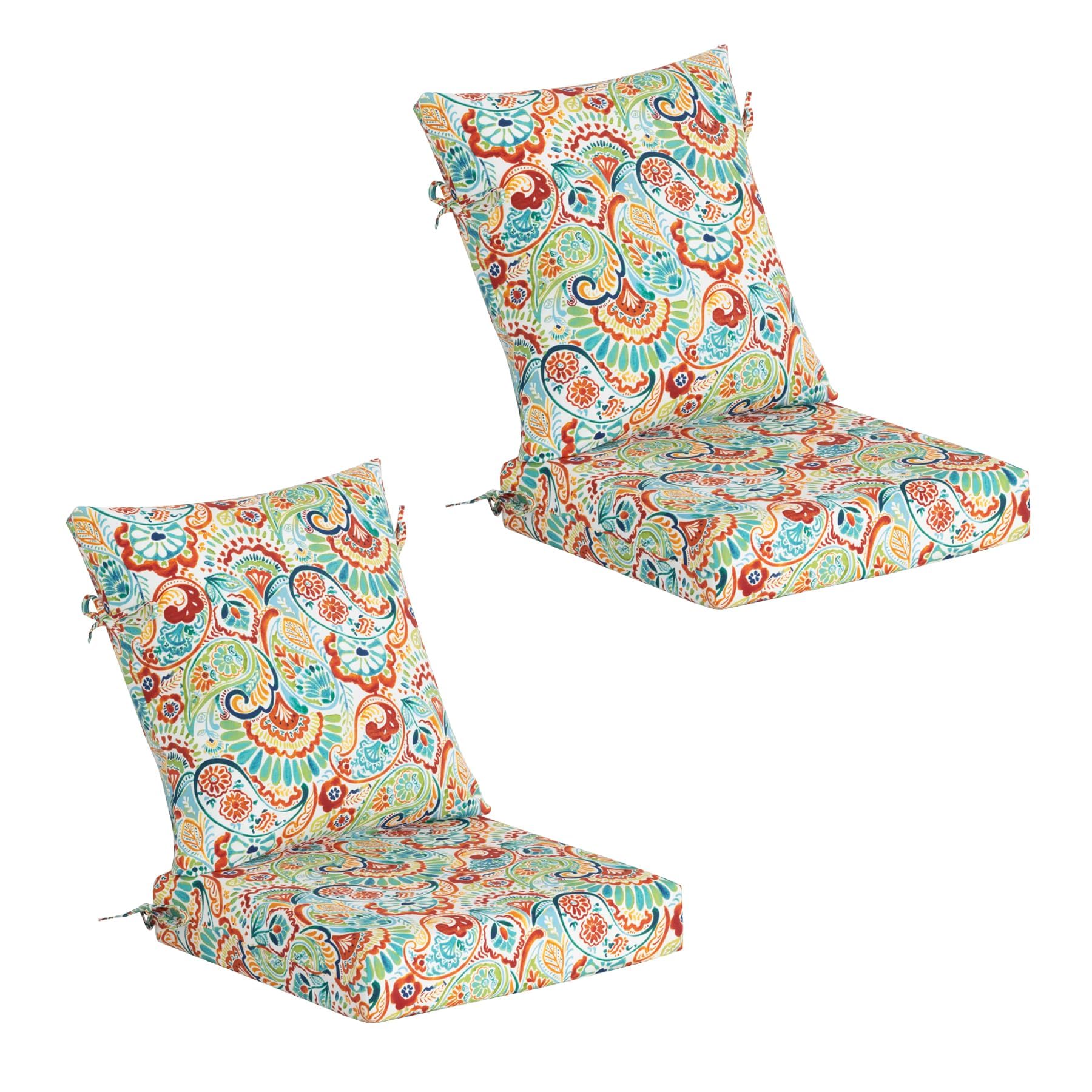 COZYVIDA Patio Seat Cushions Boho Paisley