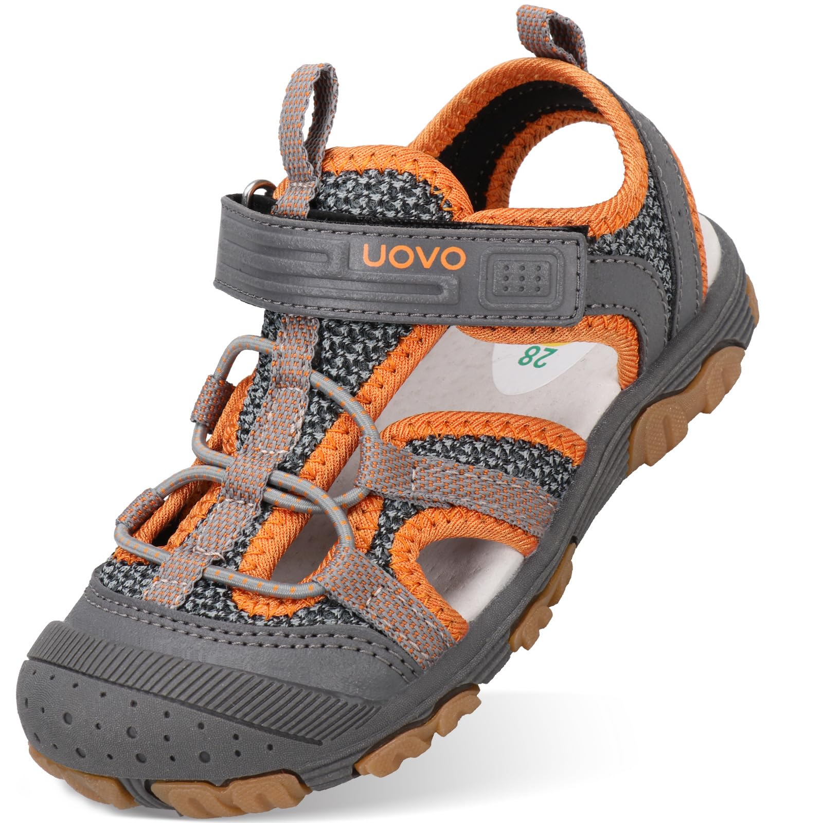 UOVO Boys Girls Summer Water Sandals Closed Toe Lightweight Outdoor Sport Shoes(Toddler/Little Kid/Big Kid)